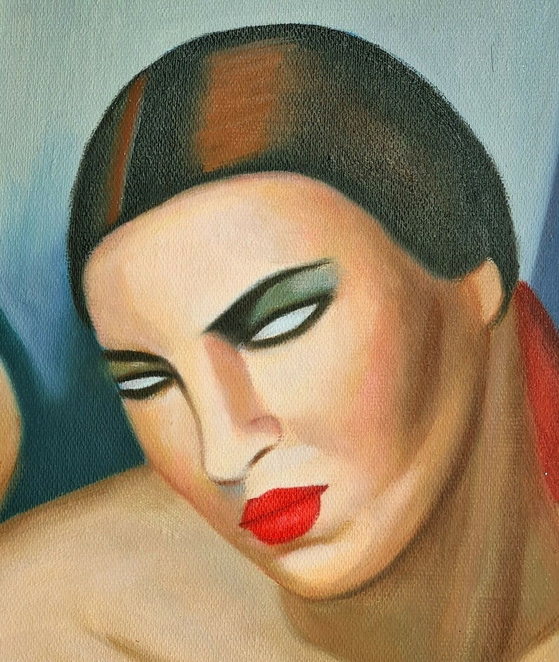 Tamara De Lempicka Group of Four Nudes 60x90cm Oil Painting Etsy Israel