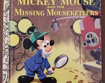 Mickey Mouse and the Missing Mouseketeers A Little Golden Book by Disney Vintage Children's 1956