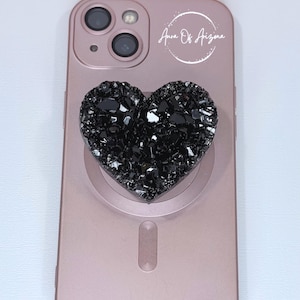 Resin Geode Phone Grip, Phone Accessories, Druzy Phone Grip, Geode Phone Grip, Phone Stand Cute, Heart Phone Grip, Tablet Grip Holder