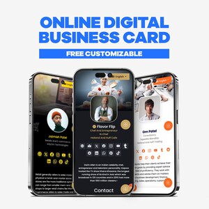 Cartão de Visita Digital Online, Personalizável, URL, Perfis Gratuitos, Desconto!