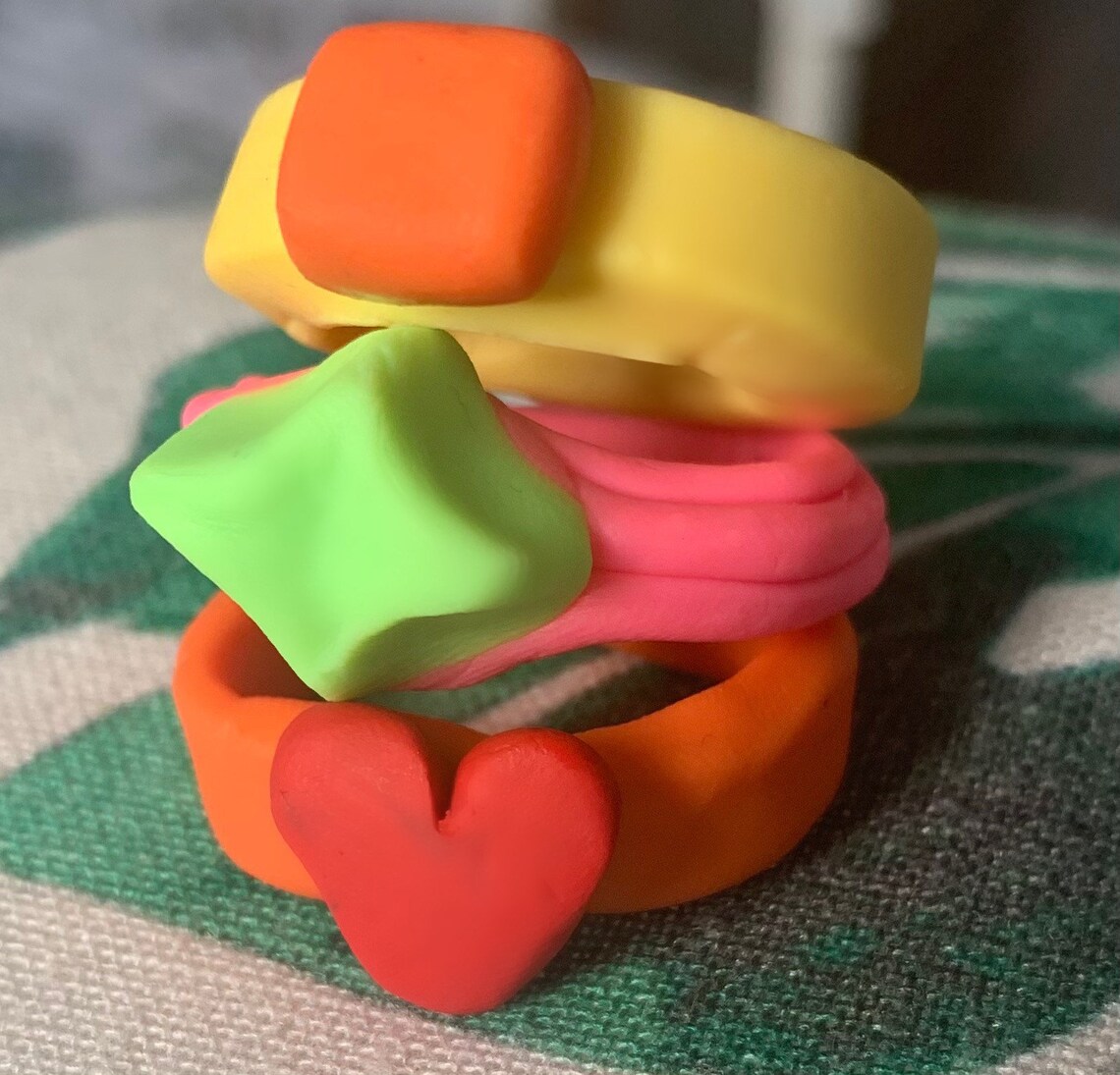 Polymer clay rings Etsy