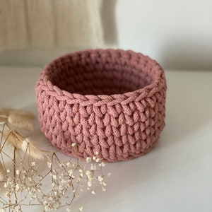 Small Crochet Basket, Storage Basket, Home Décor, Rope Basket, Cord Basket imagem 1