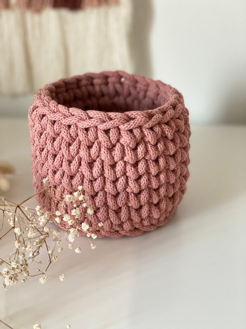 Small Crochet Basket, Storage Basket, Home Décor, Rope Basket, Cord Basket, Small Basket image 1