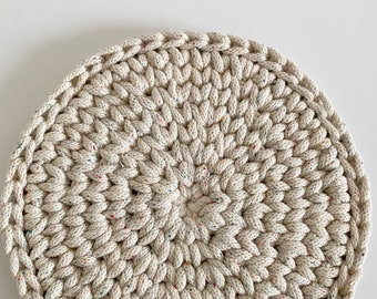 Handmade Crochet Placemat, Boho Table Decor