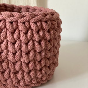 Small Crochet Basket, Storage Basket, Home Décor, Rope Basket, Cord Basket, Small Basket image 3