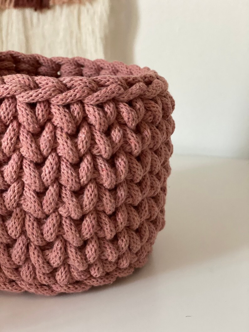 Small Crochet Basket, Storage Basket, Home Décor, Rope Basket, Cord Basket, Small Basket image 3