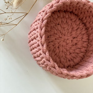 Small Crochet Basket, Storage Basket, Home Décor, Rope Basket, Cord Basket imagem 2