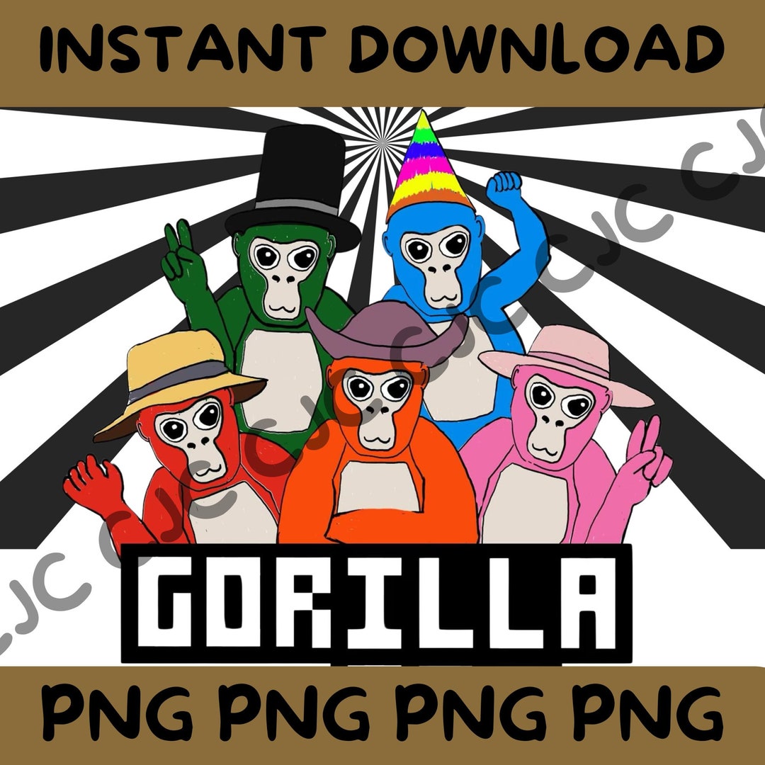 Gorilla Tag Inspired PFP, Gamer Merch, G Tag VR Png, Gorilla Tag ...