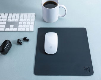 Tailor-Made Leather Mouse Mat Featuring Your Personalized Logo • Authentic Leather Mouse Pad Perfect for Office Use