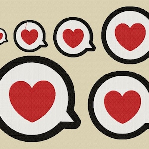 Embroidery File Heart Speech Bubble