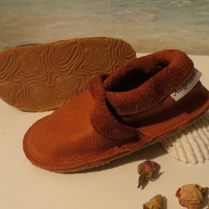 Barefoot shoes organic leather caramel, color selection, Barefootshoes