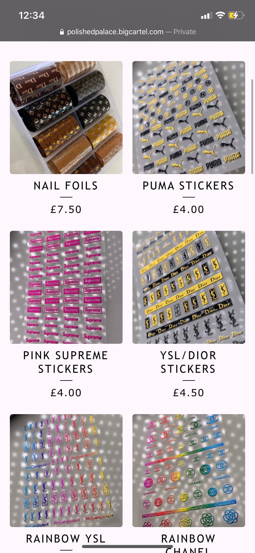 Designer nail stickers Etsy