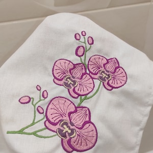 Orchids, Flowers, Machine Embroidery Design, 4 sizes, 10 formats. Instant Download