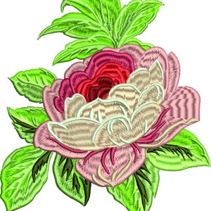 Peony, Flower, Machine Embroidery Design
