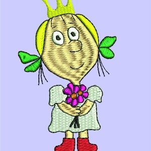 Princess, Machine Embroidery Design, 6 sizes, 10 formats. Instant Download