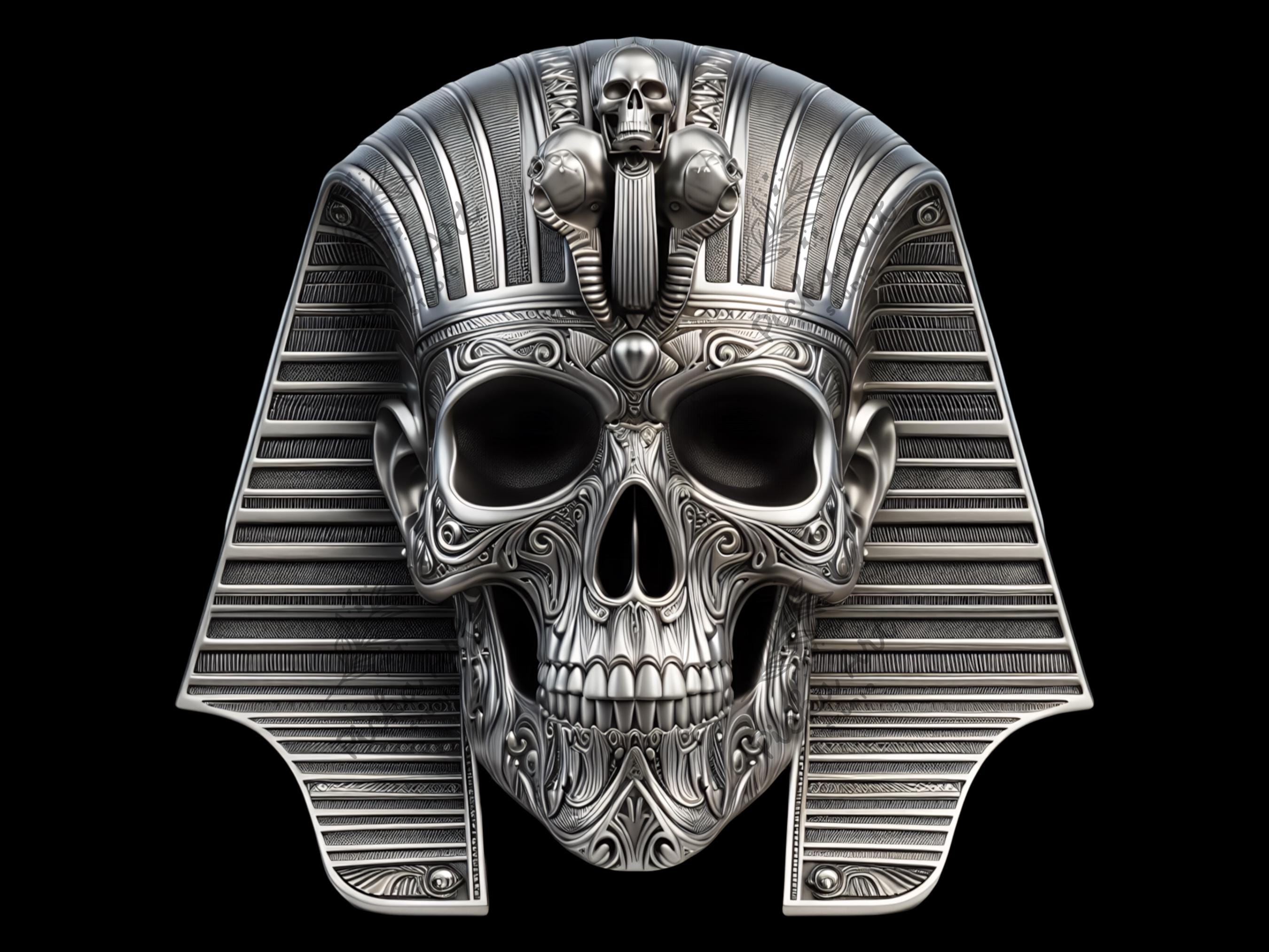 ファラオの頭蓋骨 3D イリュージョン レーザー彫刻ファイル (デジタル) - Etsy 日本, image size:2700x2025
