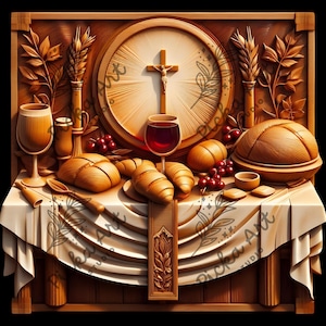 Last Supper Table 3D Illusion Laser Engraving File (Digital Download)
