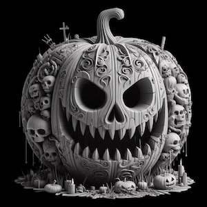 Fichier de gravure laser illusion 3D citrouille maléfique | Lanterne d&#39;Halloween et tête de mort découpées au laser, déco d&#39;Halloween prête pour la combustion lumineuse pour le CO2, Glowforge