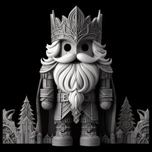 Plik do grawerowania laserowego Magical Nutcracker 3D Illusion | Ozdoba choinkowa wycinana laserowo, Lightburn Ready Xmas Decor, CO2, Glowforge