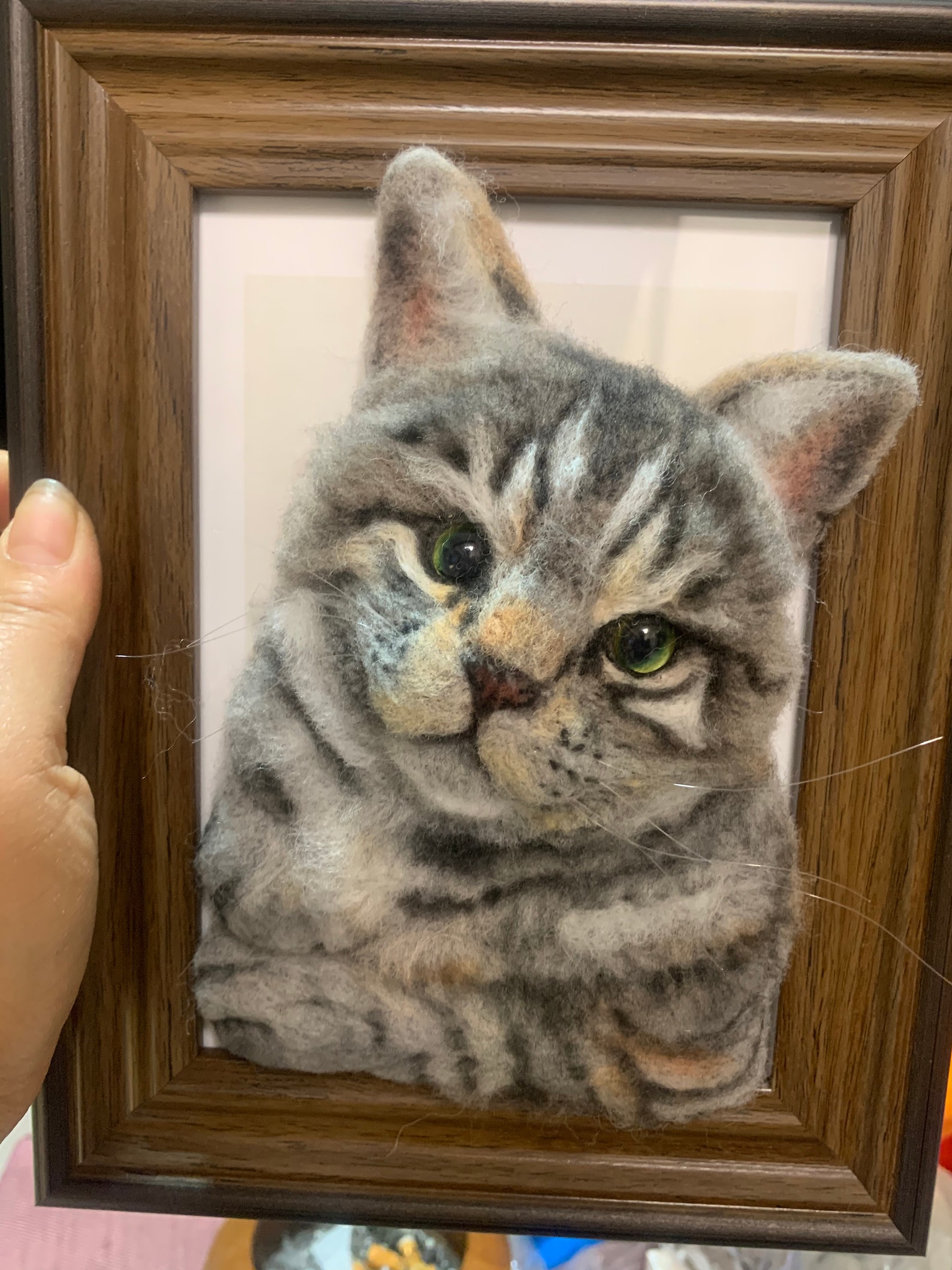 Custom Needle Felted Cat Pet Portrait Needle Felting Pet Etsy