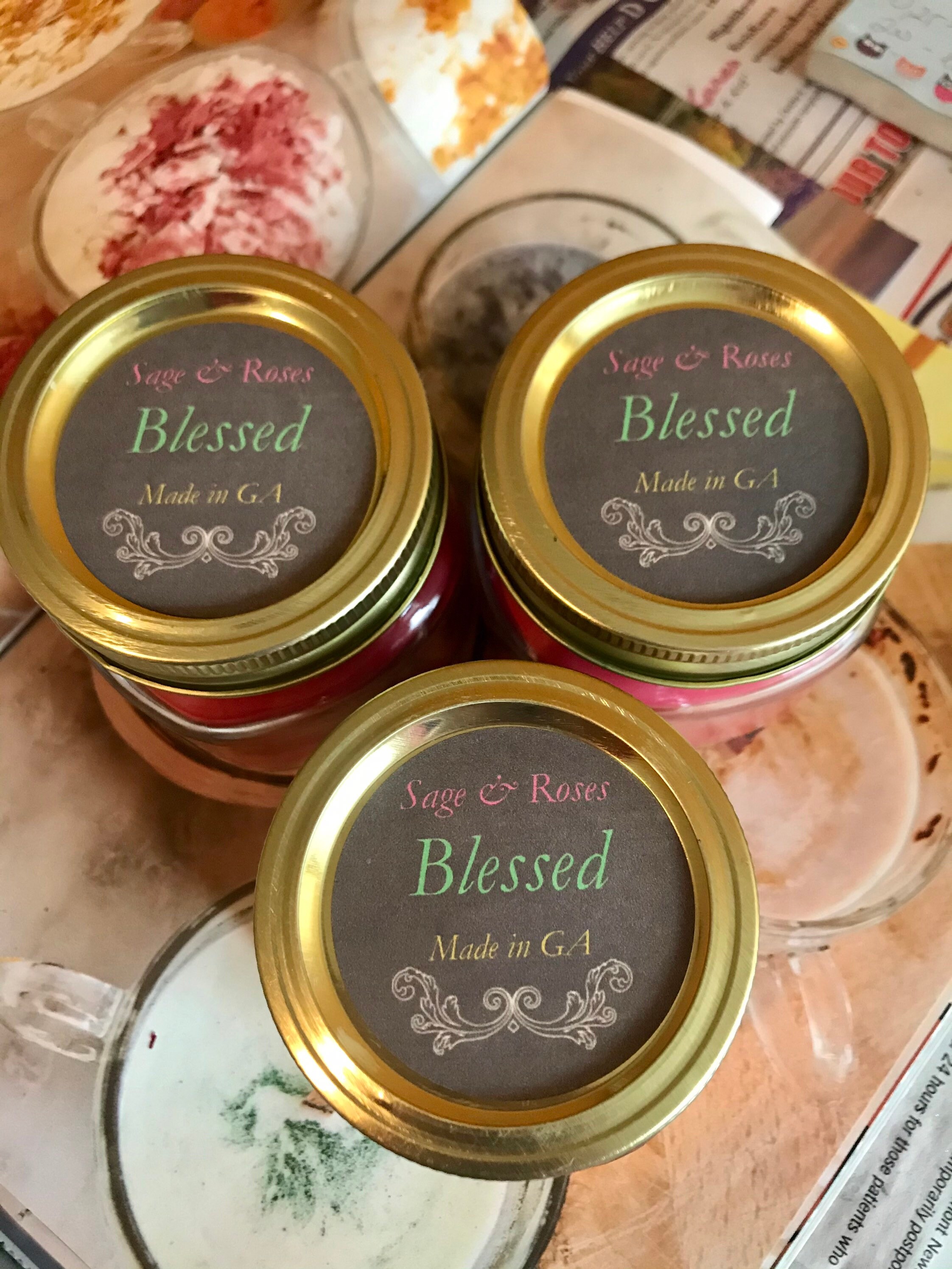 Blessed Ritual/ Healing/ Energy bees wax candle 6 oz Etsy