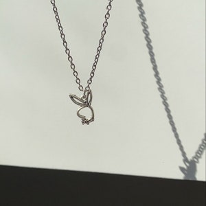 PLAYBOY ball chain silver tone dark pink dubble heart crystal Necklace NEW PLAYBOY ball chain silver tone dark pink dubble heart crystal Necklace NEW