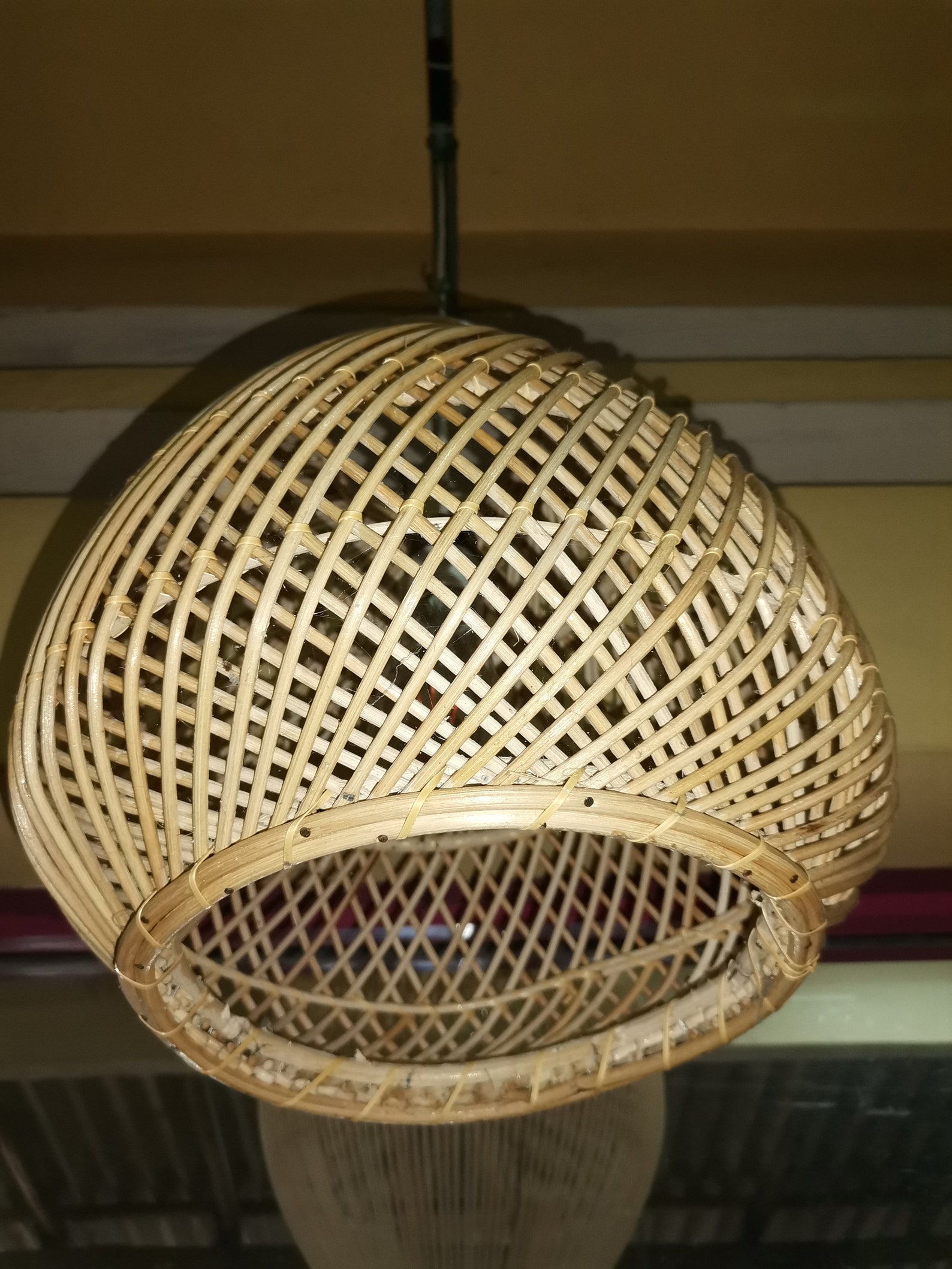 Light Pendant Wicker Lamp shade Cane pendant Cane wall Etsy