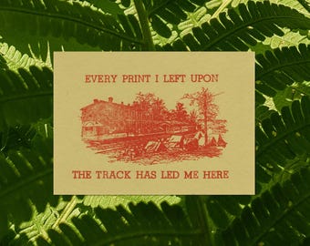Letterpress Print: Fiona Apple Lyric Art mit Vintage Illustration