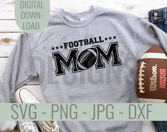 Football Mom SVG, Football Season SVG, Football Mom Cut Files, Football Shirt SVG, Footbal Mom Cricut and Silhoutte File, Sports svg