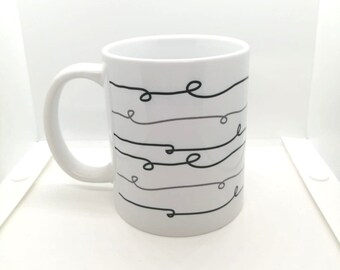 Black And White Mug | Pattern Mug | Ceramic Mug