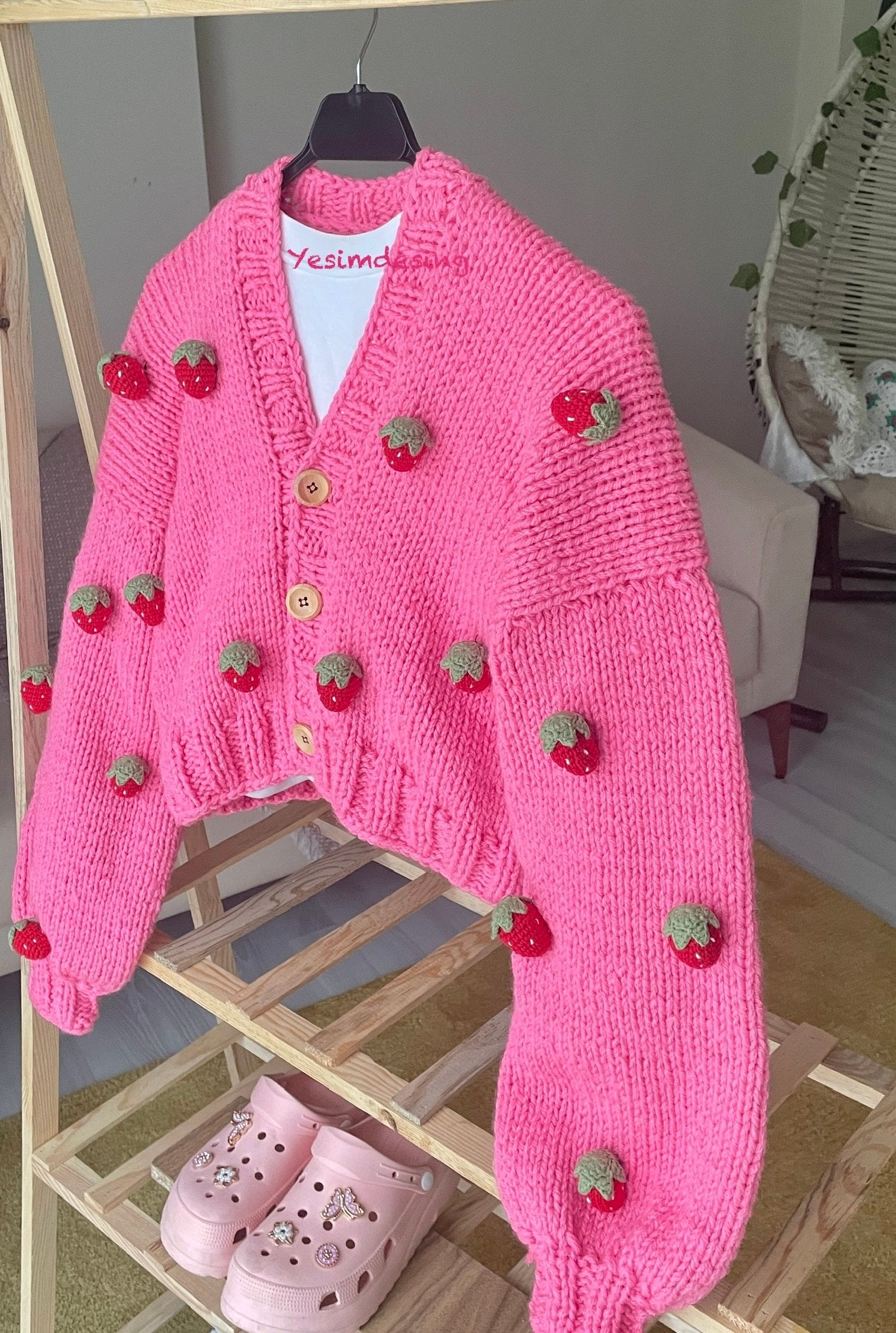 MJ SERECA Cardigan Kimono En Velours Burnout Avec Pompon Pour Femme, JYPJ-14