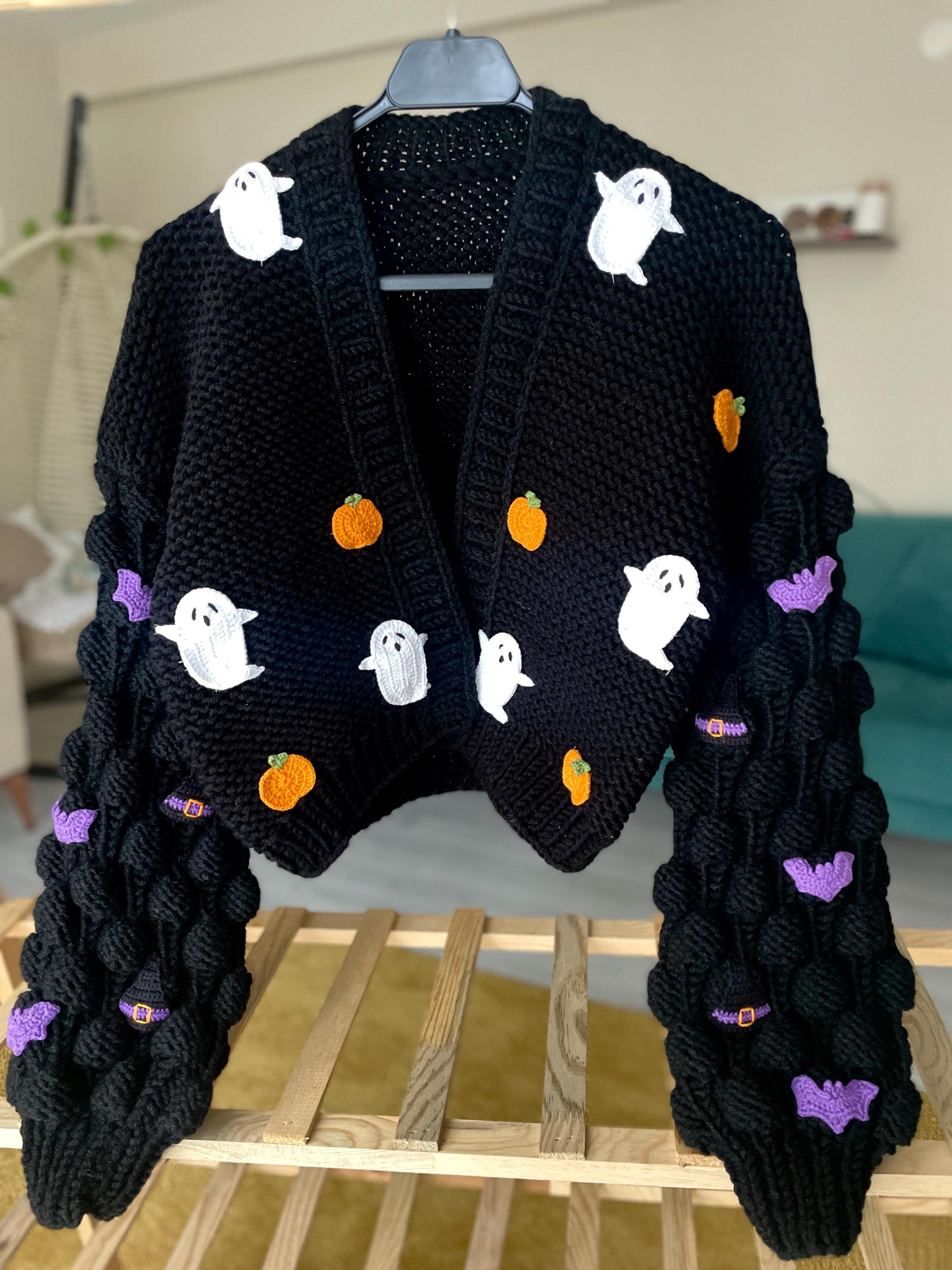 Gilet Femme à Motif Fantôme Halloween - Cardigan Chaud D'automne, Style Décontracté Et Festif, Grande Taille Disponible - 8