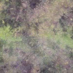 It&#39;s Showtime! Hand Dyed Cross Stitch Fabric Black, Purple, and Neon Green.