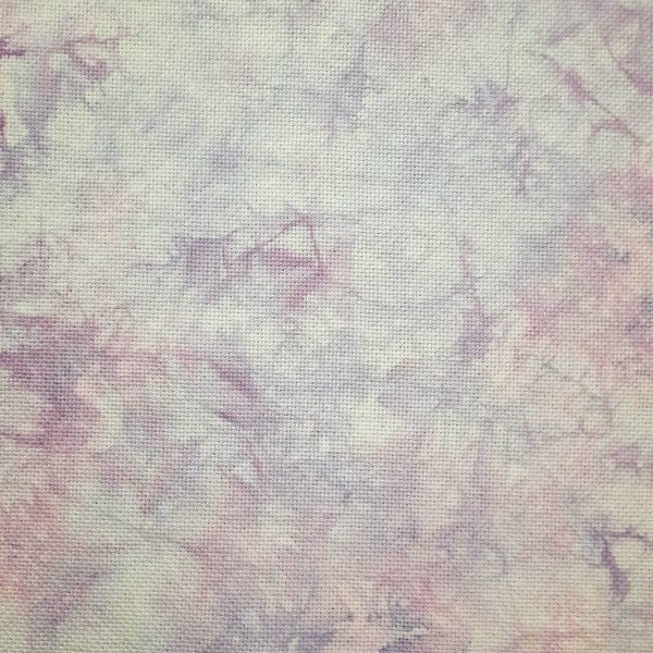 Hand Dyed Cross Stitch Fabric Pastel Lavender/Denim Dream