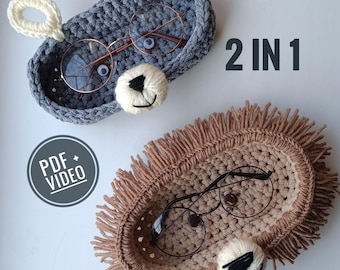 Crochet Pattern, Glasses holder, Eyeglass Holder, Eyeglass case,  PDF + Step-by-Step Tutorial VIDEO