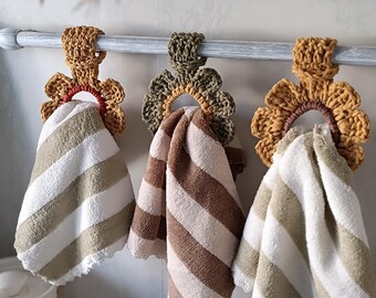 Porte-serviettes Vintage 4 Crochets En Métal - Motif Fleurs - Fonte Ancienne