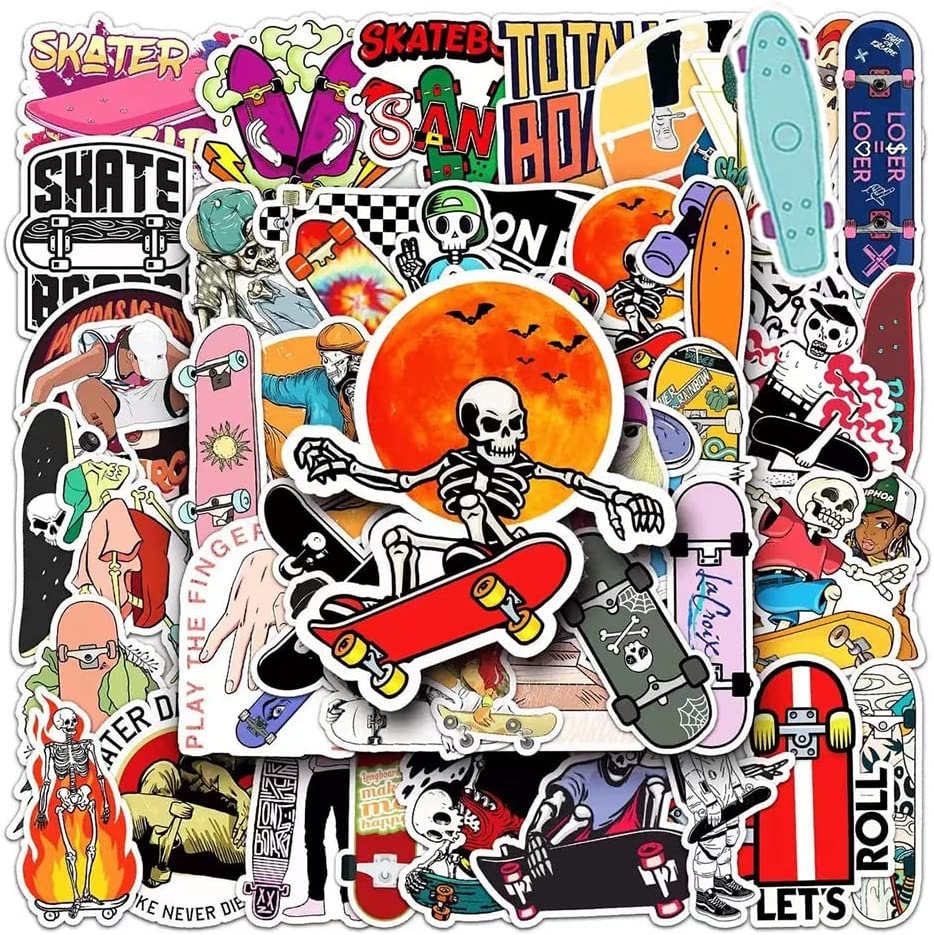 10/25/50Pcs Neon Creativity Vinyl Stickers Water Bottle Laptop Mobile Phone  Skateboard Kids Adult Stickers
