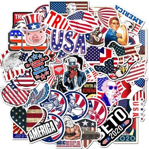 50 adesivi per il giorno dell'indipendenza americana, per computer portatile, chitarra, skateboard, paraurti per auto, finestra, bici, moto, casa, mobili d'arte