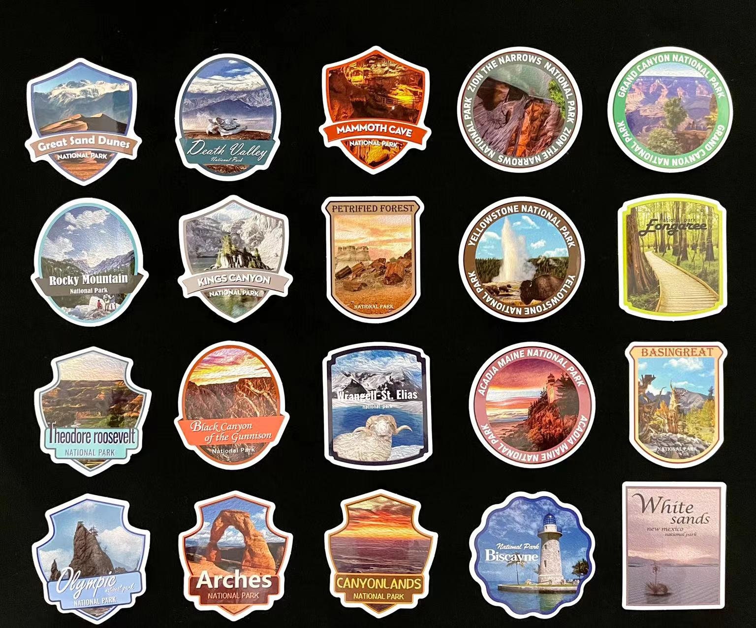 100-300pcs National Park Hiking Camping Traveling Stickers Pack ...