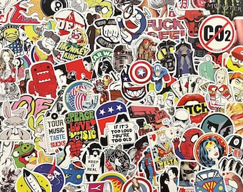 50/100 Pcs Mixed Style Bomb Vinyl Laptop Skateboard Stickers Luggage Decals HOT 