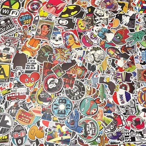 100pcs Custom Stickers Mixed No Duplicate Mystery Themed Stickers Pack For Decorative Skateboard Laptop Decals Home Art