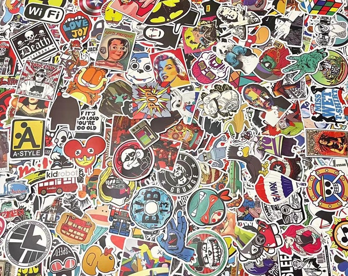 100pcs Custom Stickers Mixed No Duplicate Mystery Themed Stickers Pack For Decorative Skateboard Laptop Decals Home Art