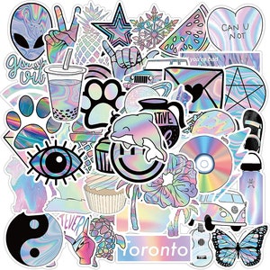 50 PCS Laser Printed VSCO Stickers Vinyl Waterproof Cute Trendy Cool Decals Laptop Bulk Pack for Decorate