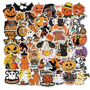 50 stücke Lustige Dekoration Halloween Aufkleber Pack Laptop Aufkleber Notebook Scrapbooking Home Room Art Outdoor Aufkleber Urlaub Geschenke
