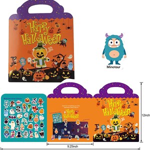 50pcs autocollants livres Halloween citrouille décoration autocollants pour enfant adolescent Scrapbooking autocollants livres cadeaux éducatifs apprentissage décalcomanies