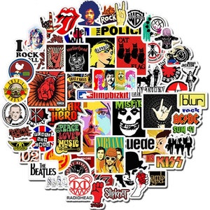 200 Uds. Póster clásico Vintage, pegatinas de música Rock, paquete temático, pegatinas para guitarras, pegatinas para portátiles, también para decorar tiendas, tiendas...