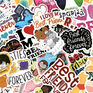 50pcs Best Friend Inspirational Phrase Motivation Stickers Kid Teen Decorative Diary Laptop Home Wall Art Bookshelf School Stuff Stationery