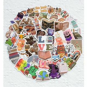 100pcs Reading Books, I love Book, Book Station Stickers For Decorate Study Room School Stuff Stationery Desk Table Laptop Daily Notebook