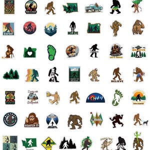 50pcs Bigfoot Stickers Outdoor Nature Camping Stickers Decorative for ...