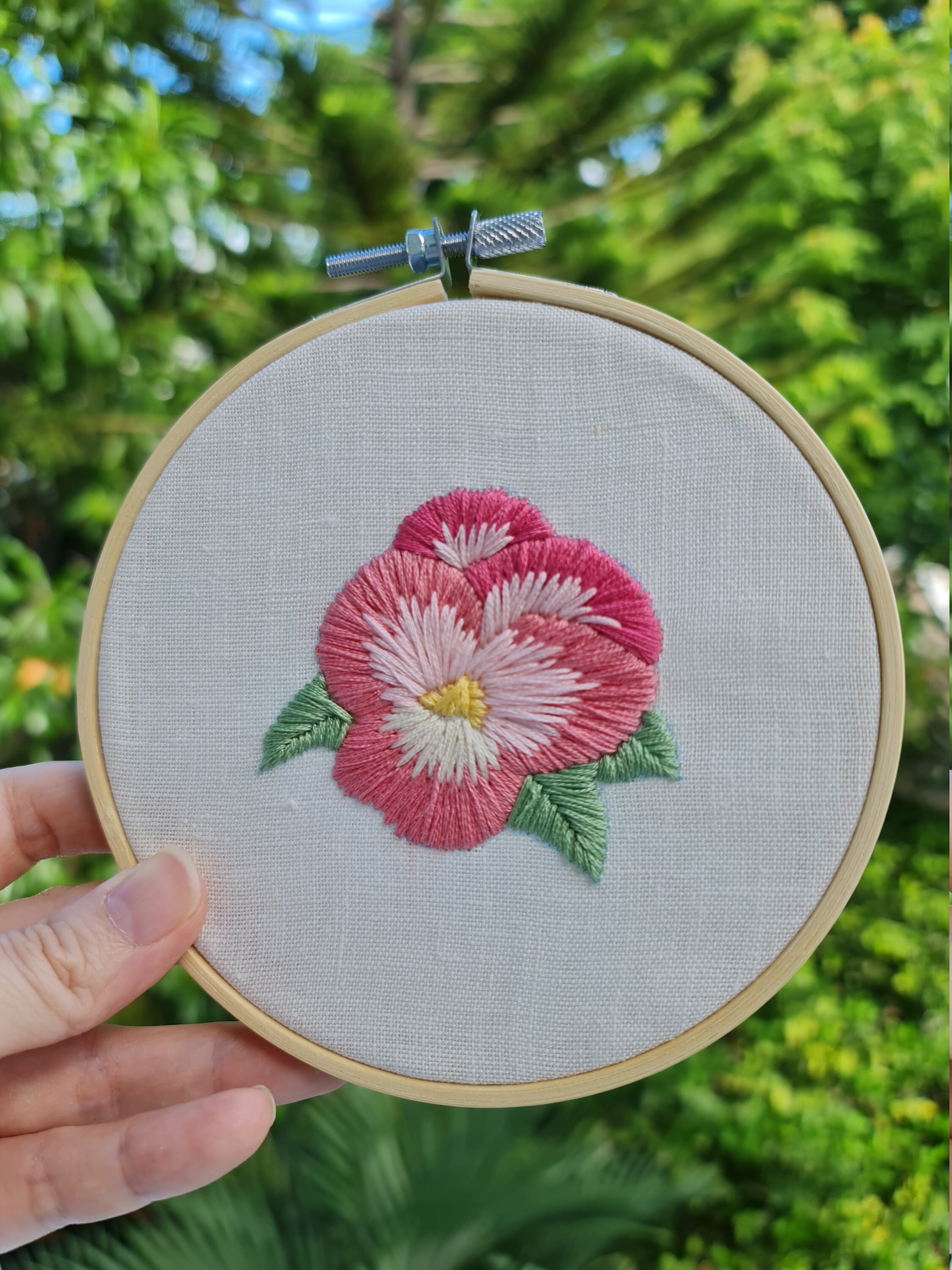 Pansy Flower Pattern for Embroidery DIY Embroidery PDF Etsy